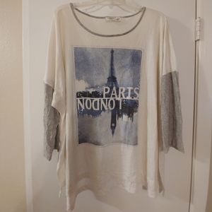 Cato graphic 3/4 sleeve tee